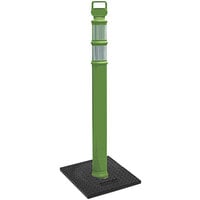 Cortina EZ Grab 45" Lime Flared Post Delineator with 10 lb. Base and Reflective Bands 03-747LIRBC