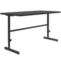 Correll 30" x 60" Black Granite Thermal-Fused Laminate Top 34" - 42" Adjustable Standing Height Work Station