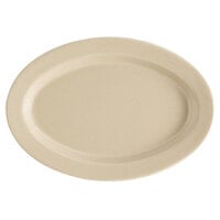 GET OP-115-S 11 1/2" x 8" Tahoe Oval Sandstone Platter - 24/Case