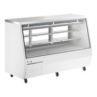 Avantco DDLC-84-W 84" White Square Glass Refrigerated Deli Case