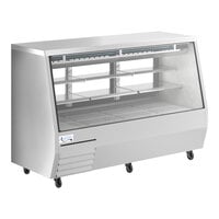 Avantco DDLC-84-S 84" Stainless Steel Square Glass Refrigerated Deli Case
