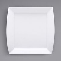 Fortessa Fortaluxe Tavola 5 1/4" Bright White Square Porcelain Plate with Handles - 12/Case