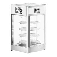ServIt PDW12D2C 12" Self-Service Pizza Warmer with 4-Shelf Rotating Rack and Customizable Panels