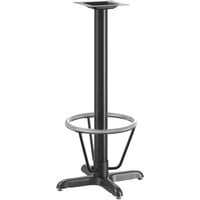 Lancaster Table & Seating Stamped Steel 22" x 22" Black 3" Bar Height Column Table Base with 16" Foot Ring