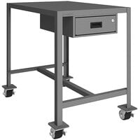 Durham Mfg 24" x 36" 1 Shelf Mobile Machine Table with Drawer MTDM243636-2K195