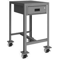 Durham Mfg 18" x 24" 1 Shelf Mobile Machine Table with Drawer MTDM182436-2K195