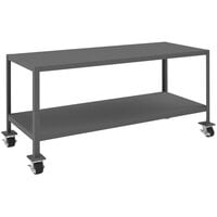 Durham Mfg 24" x 60" 2 Shelf Mobile Machine Table MTM246030-2K295