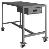Durham Mfg 24" x 48" 1 Shelf Mobile Machine Table with Drawer MTDM244836-2K195