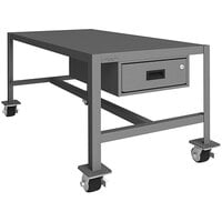 Durham Mfg 24" x 48" 1 Shelf Mobile Machine Table with Drawer MTDM244824-2K195
