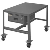 Durham Mfg 24" x 36" 1 Shelf Mobile Machine Table with Drawer MTDM243624-2K195