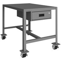 Durham Mfg 24" x 36" 1 Shelf Mobile Machine Table with Drawer MTDM243630-2K195