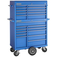 Champion Tool Storage FM Pro Series 20" x 41" Blue 21-Drawer Top Chest / Mobile Storage Cabinet with Maintenance Cart FMP4121MC-BL