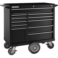 Champion Tool Storage FM Pro Series 20" x 41" Black 11-Drawer Mobile Storage Cabinet with Maintenance Cart FMP4111MC-BK