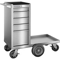 Champion Tool Storage FM Pro 15" x 20" Stainless Steel 5-Drawer Cabinet with 41" Maintenance Cart FMPS1505LMC