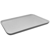 GET Roca Matte 13 inch x 6 inch Gray Melamine Rectangular Plate - 12/Case