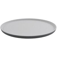 GET Roca Matte 16" x 12" Gray Melamine Oval Platter - 6/Case