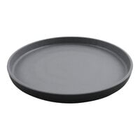 GET Roca Matte 9" Black Melamine Round Plate - 12/Case