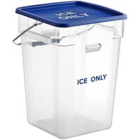 Vigor 5.5 Gallon Polycarbonate Square Ice Tote with Lid