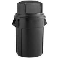 Rubbermaid BRUTE 55 Gallon Black Executive Trash Can with Black Round Dome Top