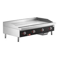 Cooking Performance Group GU-CPG-48-M Ultra Series 48" Chrome Plated Electric Countertop Griddle - 12,000W / 16,000W, 208 / 240V