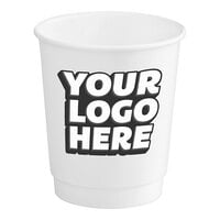 Customizable 8 oz. Smooth Double Wall Paper Hot Cup - 260/Case