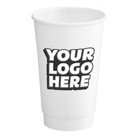 Customizable 16 oz. Smooth Double Wall Paper Hot Cup - 260/Case