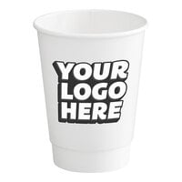 Customizable 12 oz. Smooth Double Wall Paper Hot Cup - 260/Case