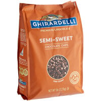 Ghirardelli Semi-Sweet Chocolate 1M Baking Chips 5 lb. - 2/Case