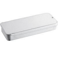 3 1/8" x 1 5/16" x 3/8" Silver Tin with Slide Top - 216/Case