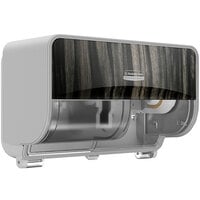 Kimberly-Clark Professional™ ICON™ Coreless Standard Roll Horizontal Toilet Paper Dispenser with Ebony Woodgrain Design Faceplate