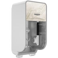 Kimberly-Clark Professional™ ICON™ Coreless Standard Roll Vertical Toilet Paper Dispenser with Warm Marble Design Faceplate