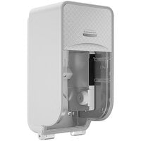 Kimberly-Clark Professional™ ICON™ Coreless Standard Roll Vertical Toilet Paper Dispenser with Silver Mosaic Design Faceplate