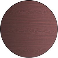 Lancaster Table & Seating 30" Laminated Round Table Top Reversible Cherry / Black