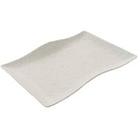 cheforward™ by GET Infuse 14 1/2" x 10 3/16" Rectangle Stone Natural Melamine Platter - 10/Case