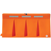 Vestil 6' Orange Polyethylene Interlocking Traffic Barrier VTB-6-O