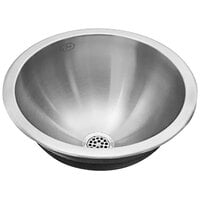 Just Manufacturing CIR-ADA-12 Round ADA Drop-In Sink Bowl - 14 1/4"