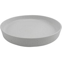 cheforward™ by GET Infuse 16" Round Stone Natural Melamine Platter with Edge Rim - 4/Case