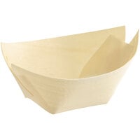 EcoChoice 2 1/2" Disposable Wooden Food Boat - 100/Pack