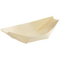 EcoChoice 5 1/2" Disposable Wooden Food Boat - 100/Pack