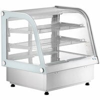 Avantco BCDI-28 27 1/2" White Curved Refrigerated Drop-In Countertop Bakery Display Case