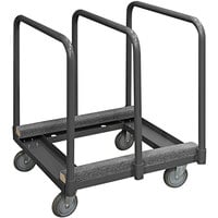 Durham Mfg 28 1/4" x 31 3/16" Open Deck Panel Truck with Carpeted Rails and 3 Removable Dividers PM-2831-CR-95 - 1200 lb. Capacity