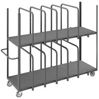Durham Mfg 27 5/16" x 78 1/4" 2-Level Panel Truck with 10 Removable Dividers APT10V-2472-2-5PU-95 - 1400 lb. Capacity