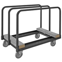 Durham Mfg 24 1/4" x 39 3/16" Open Deck Panel Truck with Carpeted Rails and 3 Removable Dividers PM-2439-CR-95 - 1000 lb. Capacity