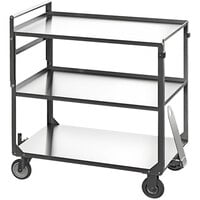Lakeside 15889 Easy-Tow 21 15/16" x 40 1/4" x 37 5/16" Classroom Meal Delivery Cart