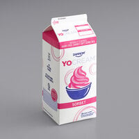 Dannon YoCream Low Fat Pomegranate Raspberry Sorbet Mix 0.5 Gallon - 6/Case