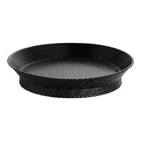 GET RB-894 7 1/4" Black Round Plastic Fast Food Basket with Base - 12/Pack