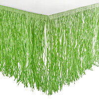 Amscan 15" x 9' Green Grass Table Skirt - 3/Case