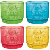 Amscan 12 oz. Plastic Embossed Tiki Stacking Cups - 12/Pack