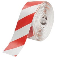 Mighty Line 4" x 100' White with Red Chevrons Safety Floor Tape 4RWCHVRED