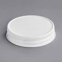 70/450 White Metal Lid with Plastisol Liner - 725/Case